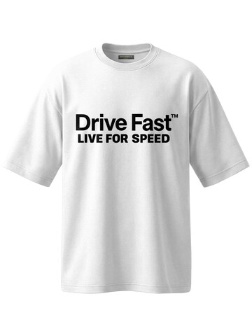 DriveFastDieYoung Shirt 'Logo Tee'‌‌‌‌‌‌ in Weiß: Vorderseite