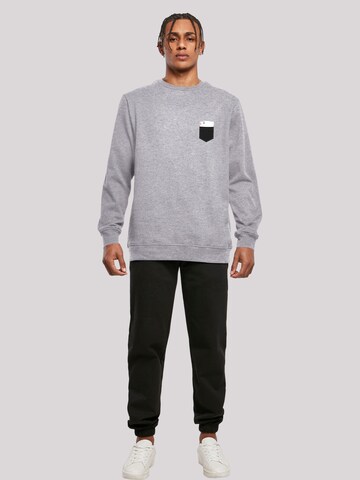 F4NT4STIC Sweatshirt 'Pocket with Cards' in Grey