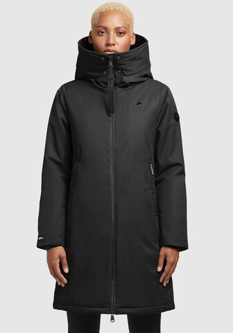 khujo Winter Coat in Black: front