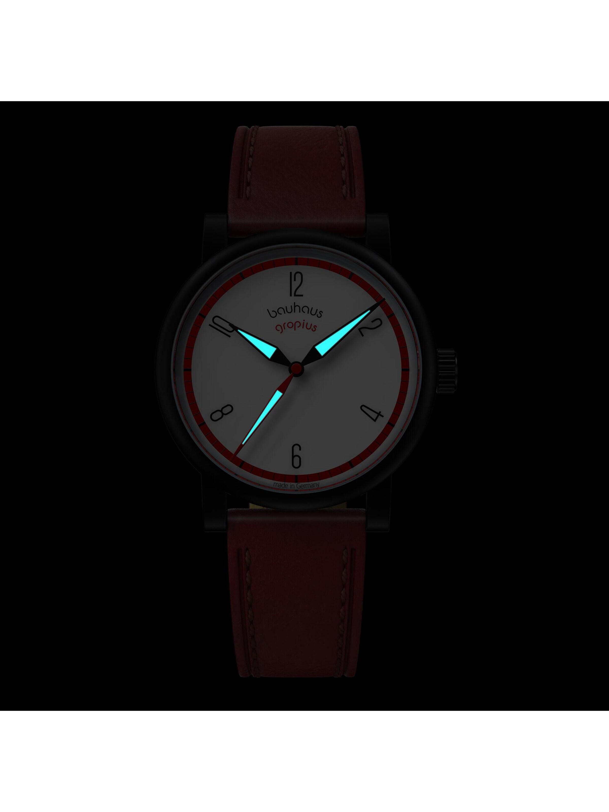 WALTER GROPIUS Analog Watch 'KONTUR' in Red