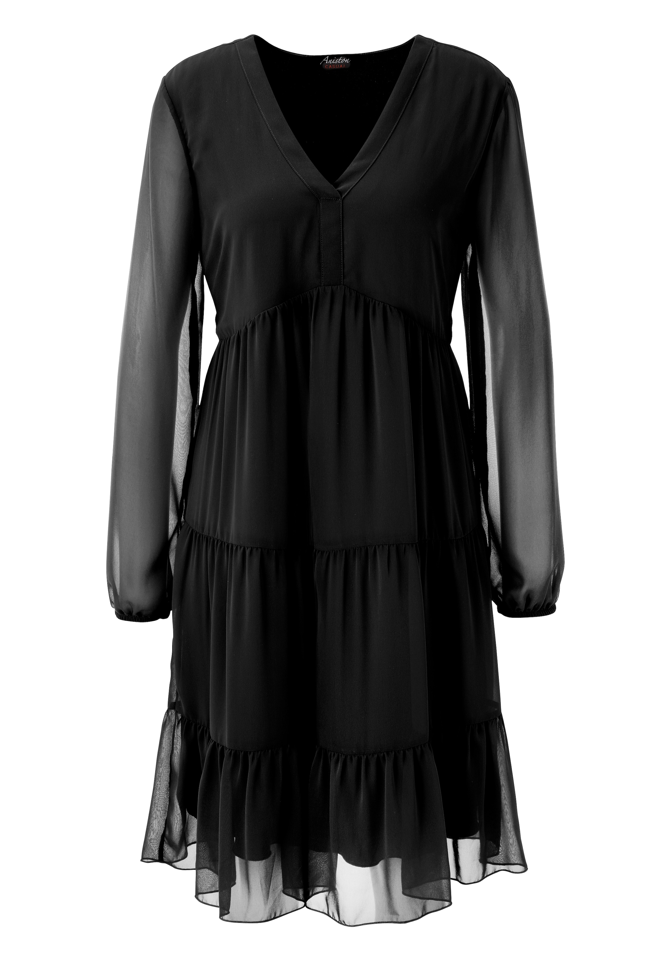 Aniston CASUAL Kleid in Schwarz: Vorderseite