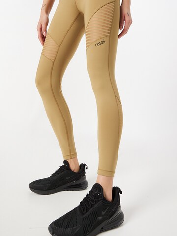 Casall Skinny Spodnie sportowe w kolorze zielony