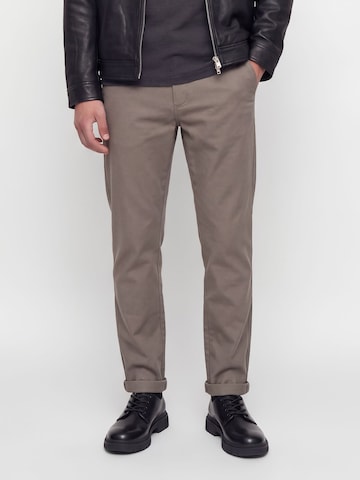 JACK & JONES - Slimfit Pantalón chino 'JPSTMarco JJFury' en marrón: frente