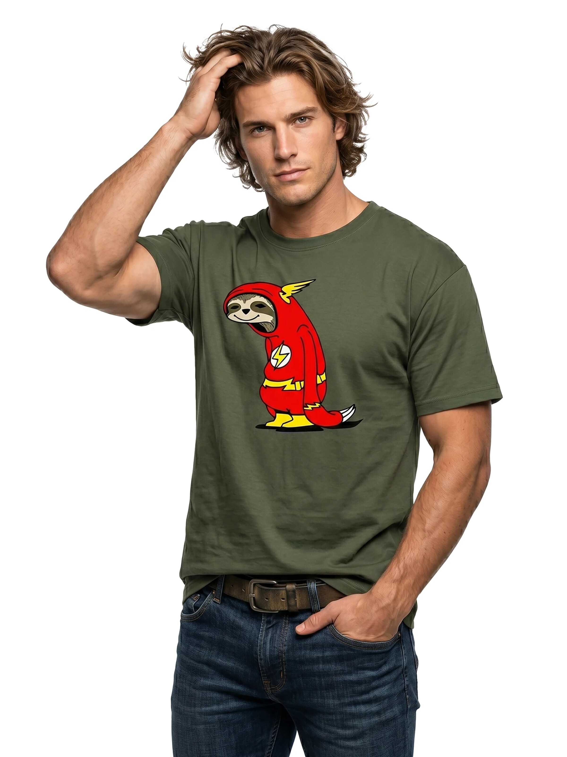 MAKAYA Shirt 'Flash Faultier' in Green