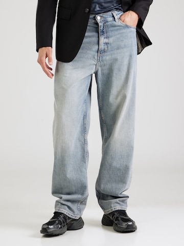 WEEKDAY Wide leg Jeans 'Galaxy Hanson' i blå: framsida
