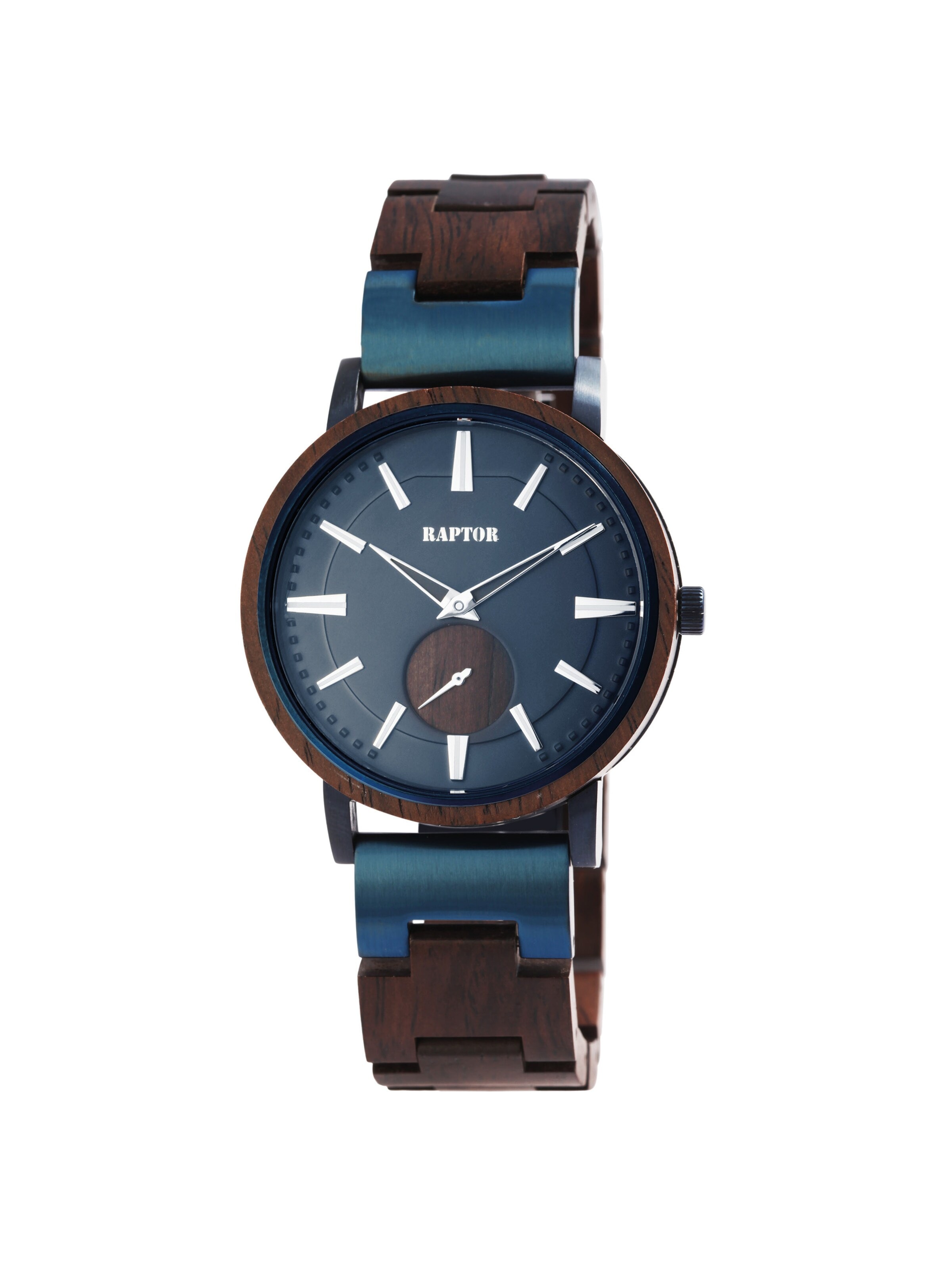 Raptor Analog Watch 'Birdy, silberfarbig, Mineralglas' in Blue: front
