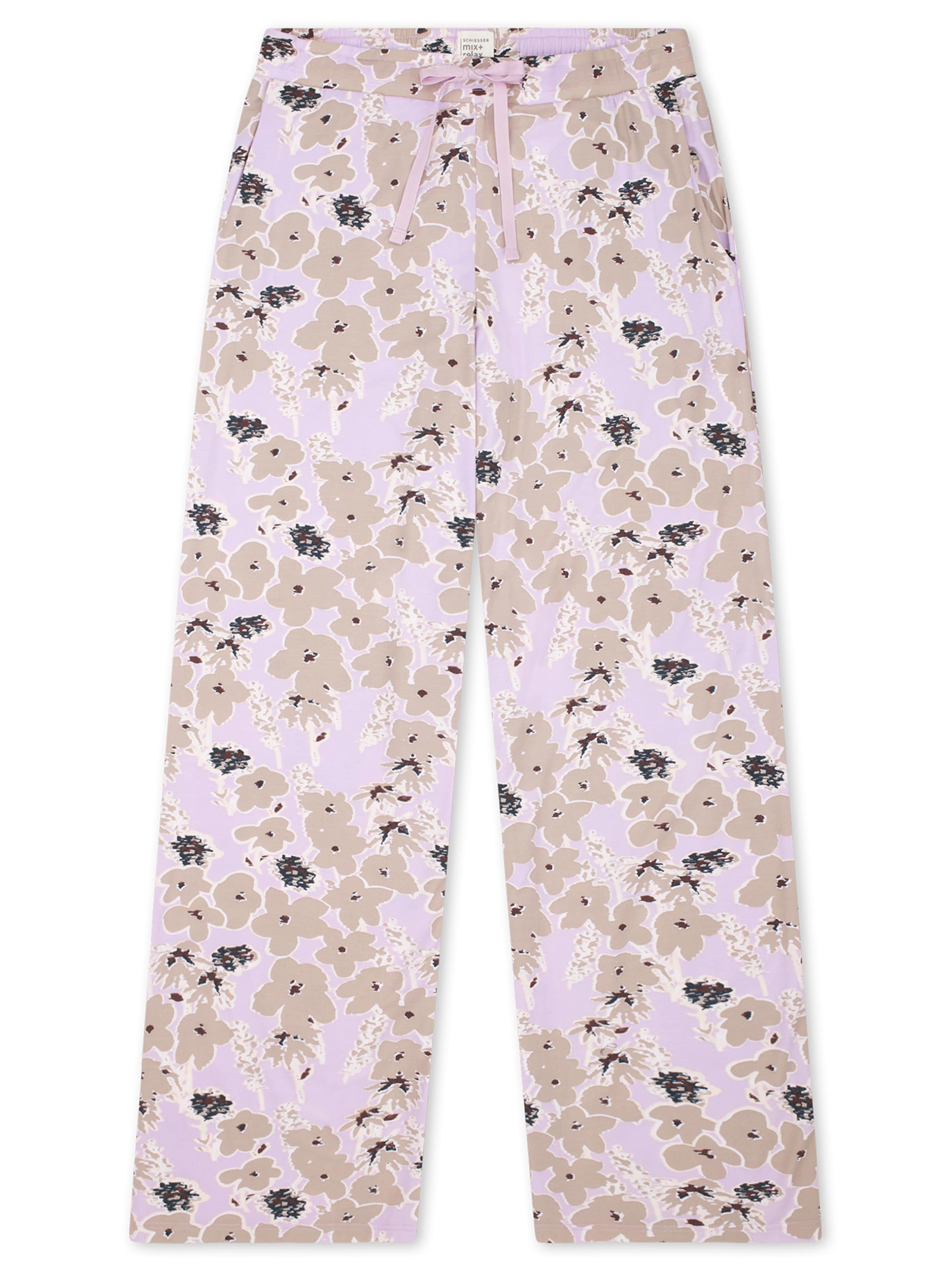 SCHIESSER Pyjamahose ' Mix Relax ' in XS in beige / flieder / schwarz, Produktansicht