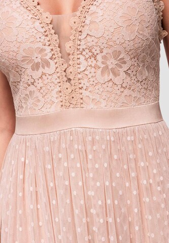 Ombre Cocktailjurk in Beige
