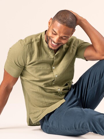 Living Crafts Regular Fit Hemd 'RUBEN'‌‌‌‌‌‌‌‌‌ in Grün