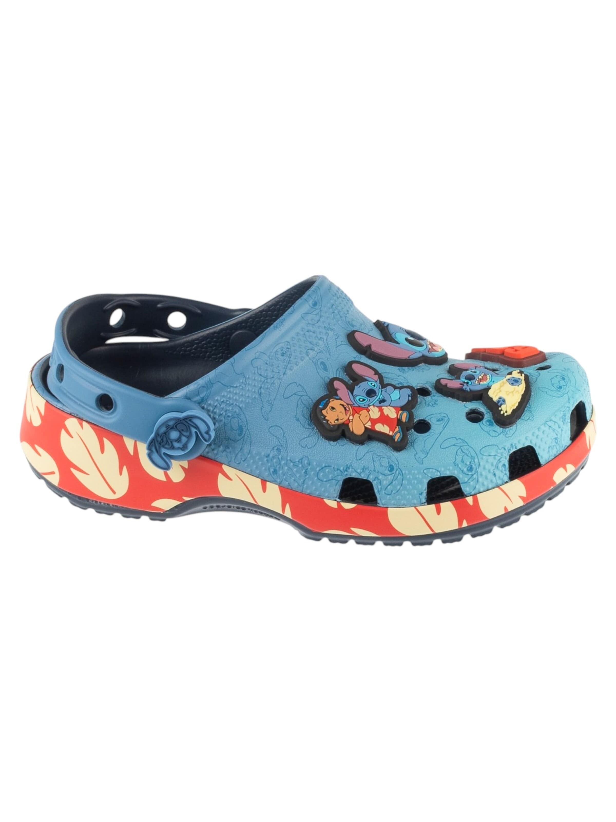 Crocs Sandalen 'Classic Stitch Clog K' in Blauw: voorkant