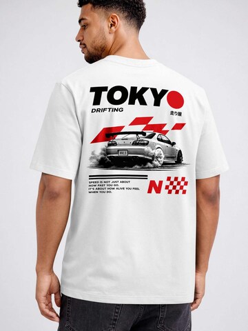 Neverless Shirt 'Tokyo Drifting'‌ in Weiß