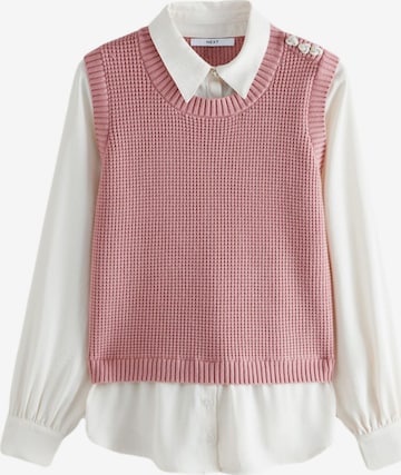 Next Strickweste in Pink: Vorderseite