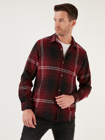 Buratti Regular fit Button Up Shirt in Red