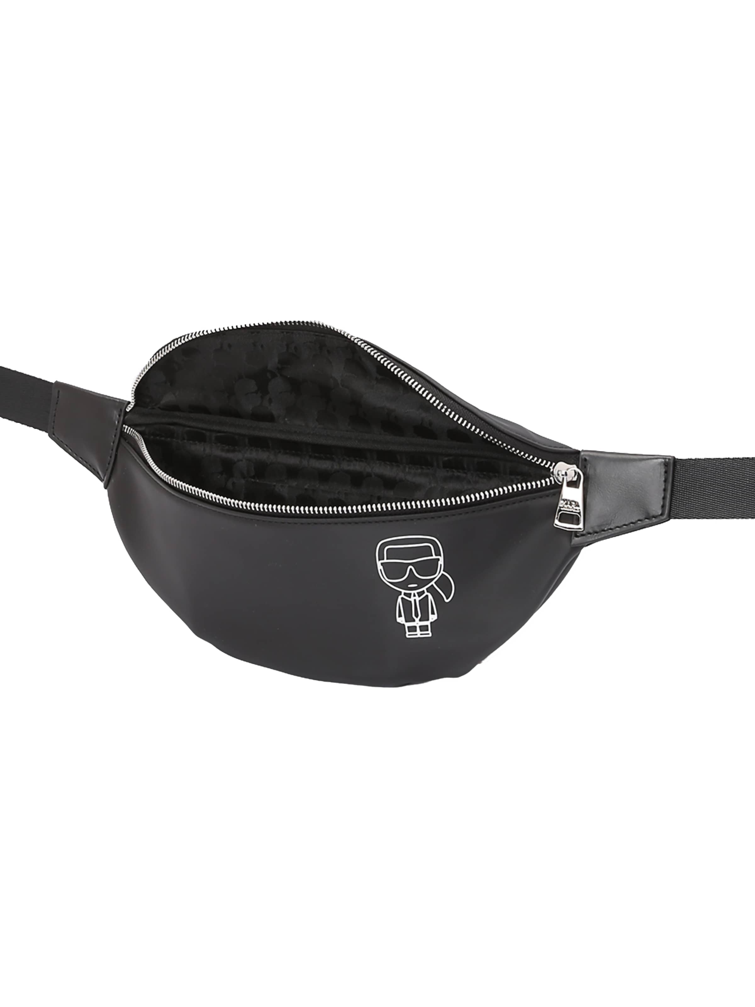 Karl Lagerfeld - Bolsa de cintura em preto: topo