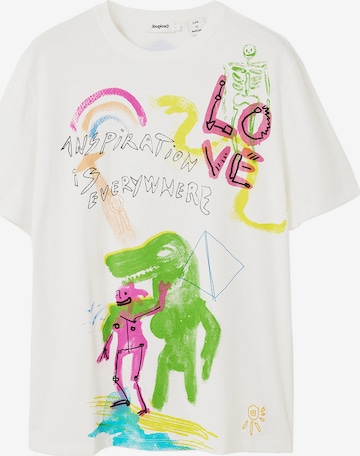 T-Shirt 'Roy' Desigual en blanc : devant