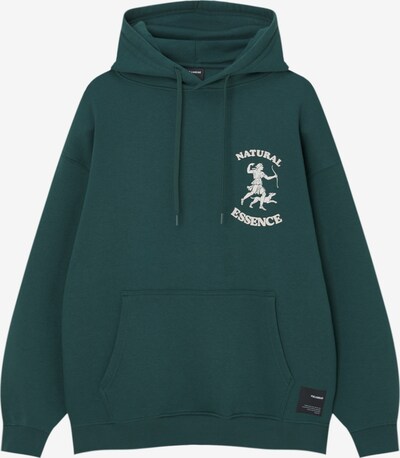 Pull&Bear Sweater majica u tamno zelena / bijela, Pregled proizvoda