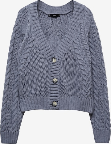 MANGO Knit Cardigan 'Pirouete' in Grey: front