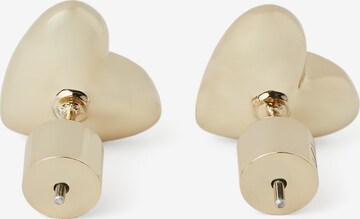 Karl Lagerfeld - Pendientes 'Heart Studs' en oro