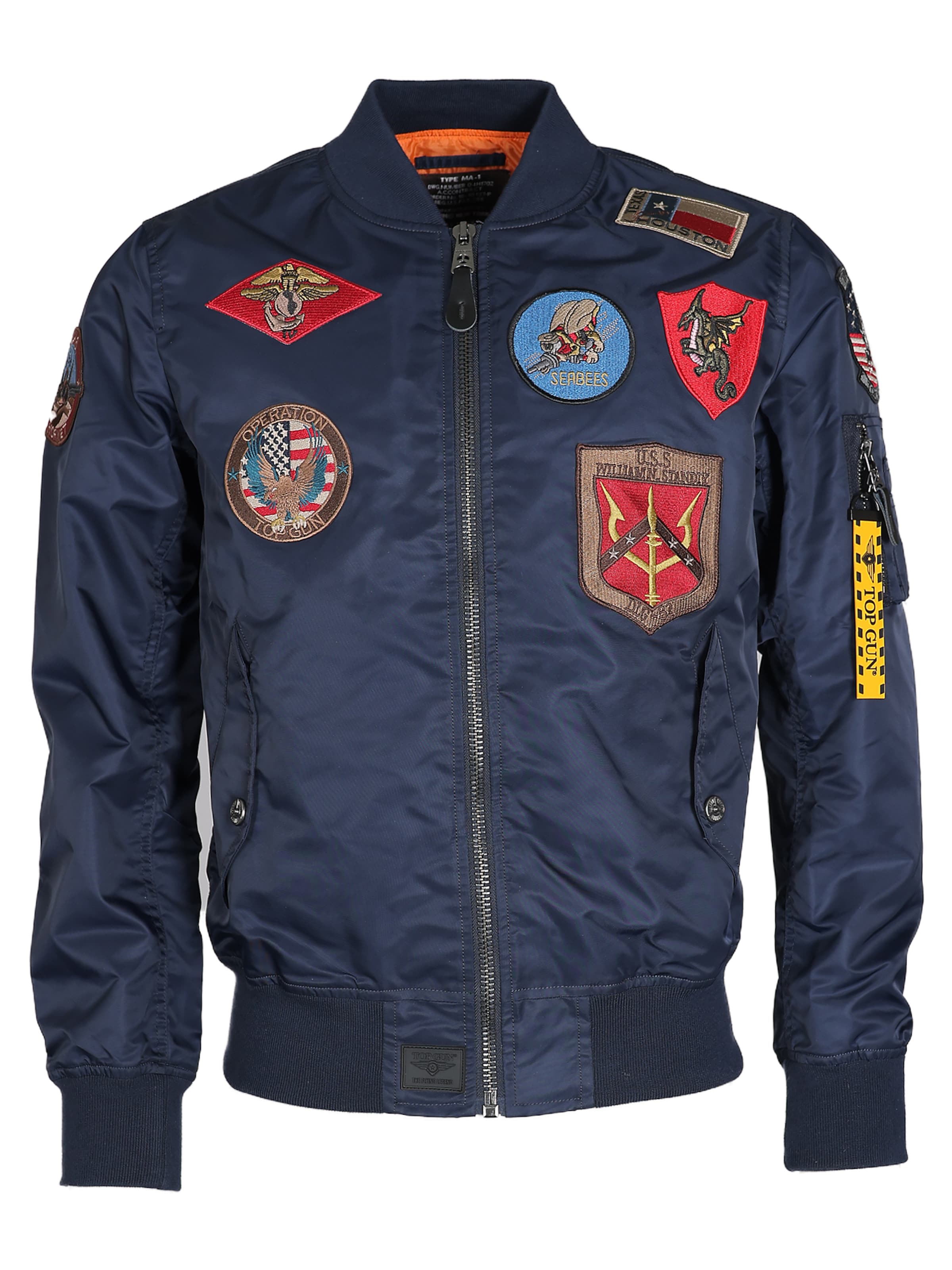 TOP GUN Jacke 'TG2024001' in Blau: Vorderseite