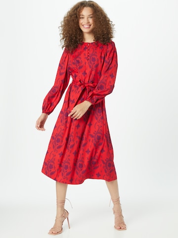 Flowers for Friends Shirt Dress in Red