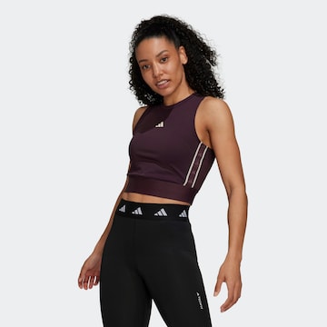 ADIDAS PERFORMANCE Sporttop 'Techfit Branded Tape' in Rood: voorkant