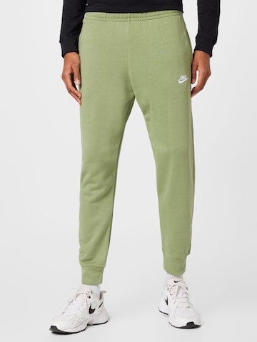 Nike Sportswear Tapered Pants in Green: front