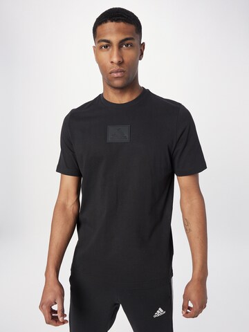 ADIDAS SPORTSWEAR Performance Shirt 'Elevated Block' in Black: front