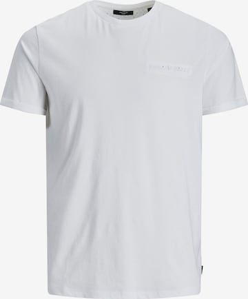 JACK & JONES T-shirt 'MARSEILLE' i vit: framsida