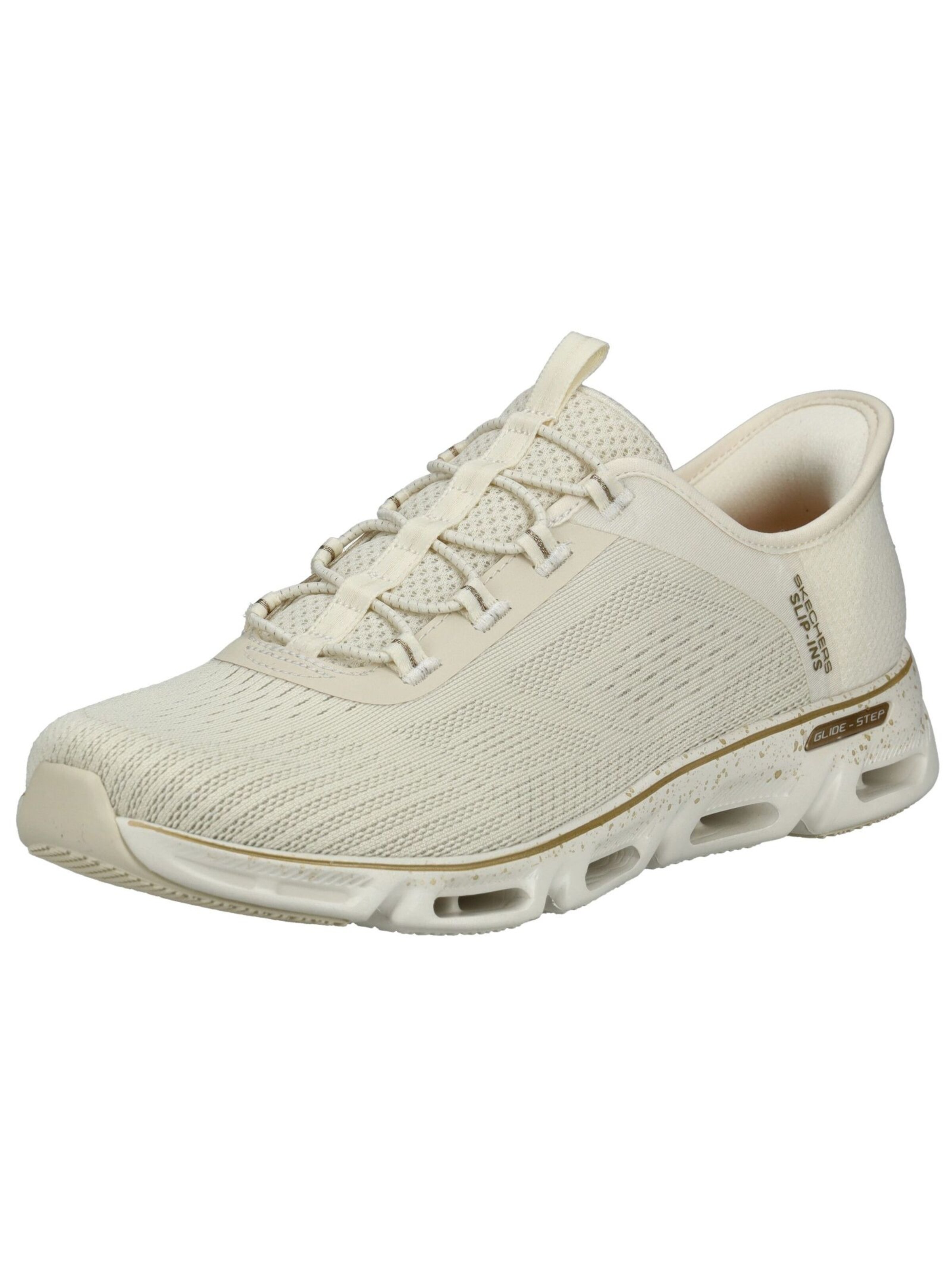 Baskets basses SKECHERS en beige : devant