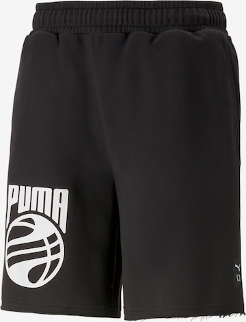 PUMA Normalny krój Spodnie sportowe 'Posterize' w kolorze czarny: przód
