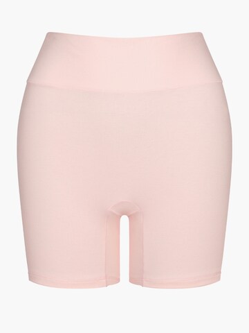 cfab (formerly creamy fabrics) Regular Pants 'Cotton High-Waist Shorts' in Pink: front