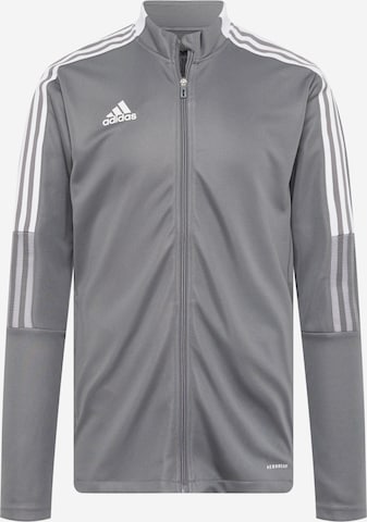 ADIDAS PERFORMANCE Športna jakna 'Tiro 21' | siva barva: sprednja stran