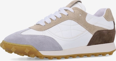 MANFIELD Sneaker in hellbraun / dunkelbraun / grau / weiß, Produktansicht