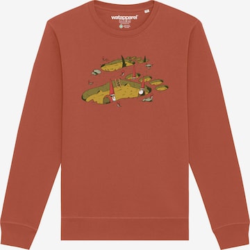Sweat-shirt 'Gnome Footprint' Watapparel en marron : devant