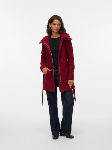 VERO MODA Between-Seasons Coat in Red