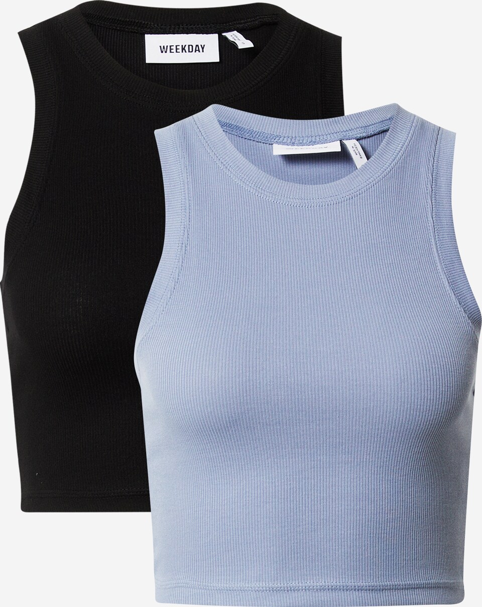 WEEKDAY Top In Taupe Schwarz ABOUT YOU Weekday top in taupe schwarz about you