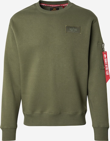 Sweat-shirt ALPHA INDUSTRIES en vert : devant