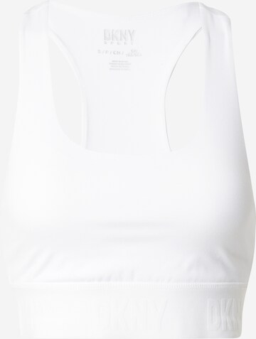 DKNY Performance Bustier Sports-BH 'BALANCE' i hvid: forside