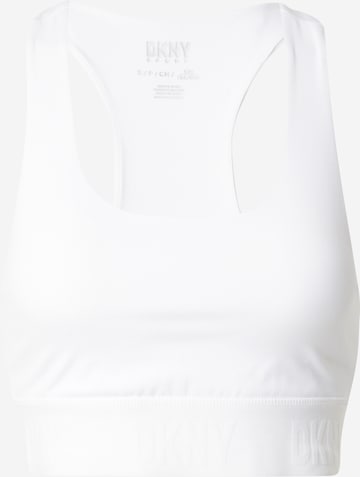 DKNY Performance Bustier Sport bh 'BALANCE' in Wit: voorkant