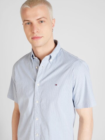 TOMMY HILFIGER Regular fit Button Up Shirt 'Flex' in Blue