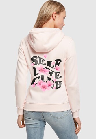 Mister Tee Sweatshirt 'Self Love Club' i rosa: framsida