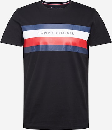 TOMMY HILFIGER Regular fit Majica | črna barva: sprednja stran