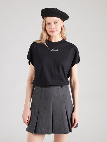 T-shirt Karl Lagerfeld en noir : devant