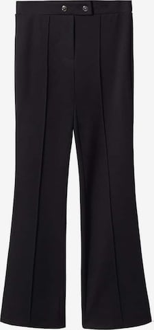 MANGO Flared Pleated Pants 'Pilma' in Black: front