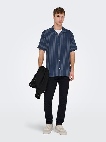Only & Sons Regular Fit Hemd 'ONSWADE' in Blau