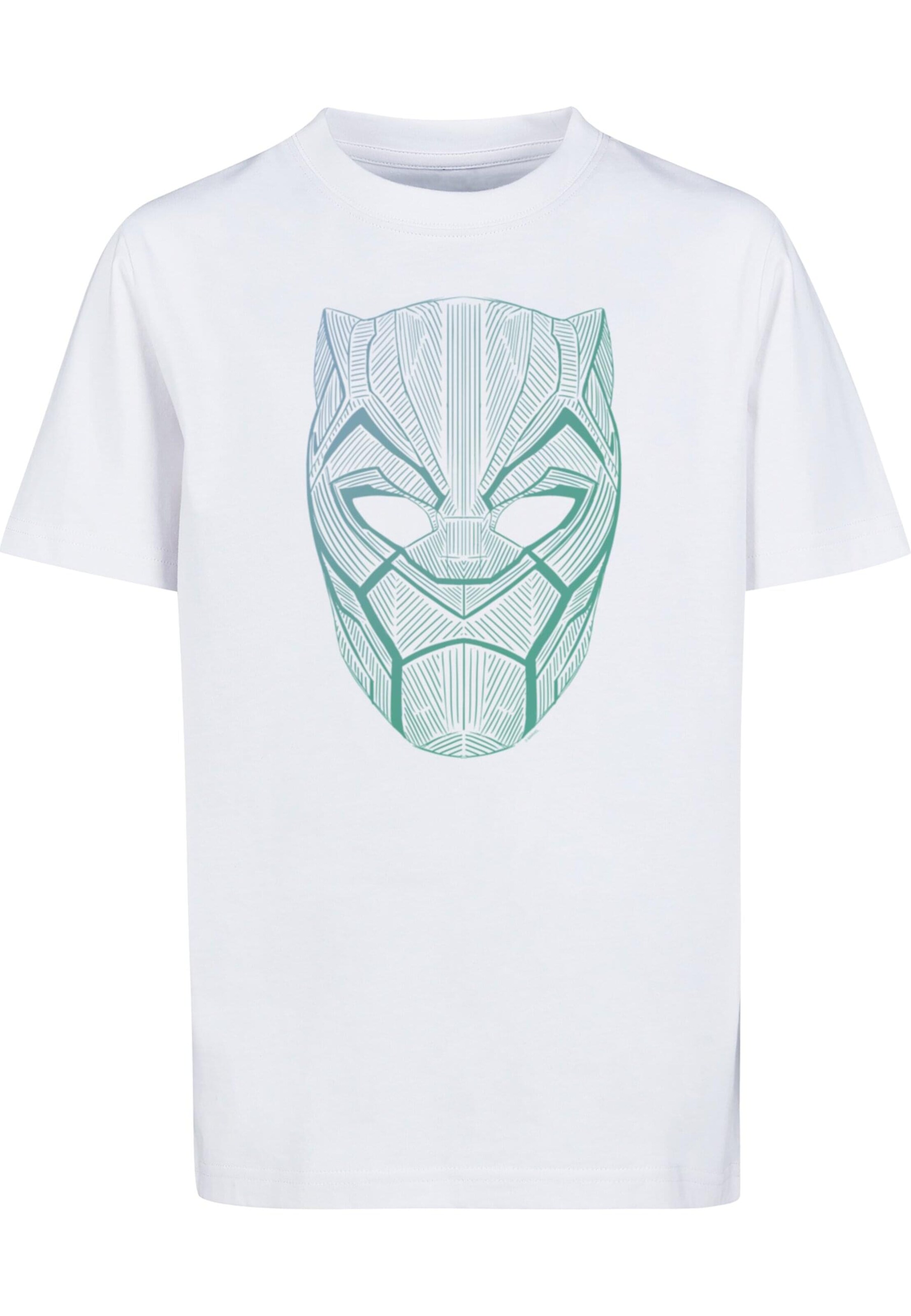 T-Shirt 'Black Panther - Tribal Mask' ABSOLUTE CULT en blanc : devant