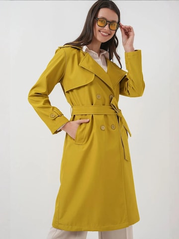 Bigdart - Sobretudo meia-estação em amarelo