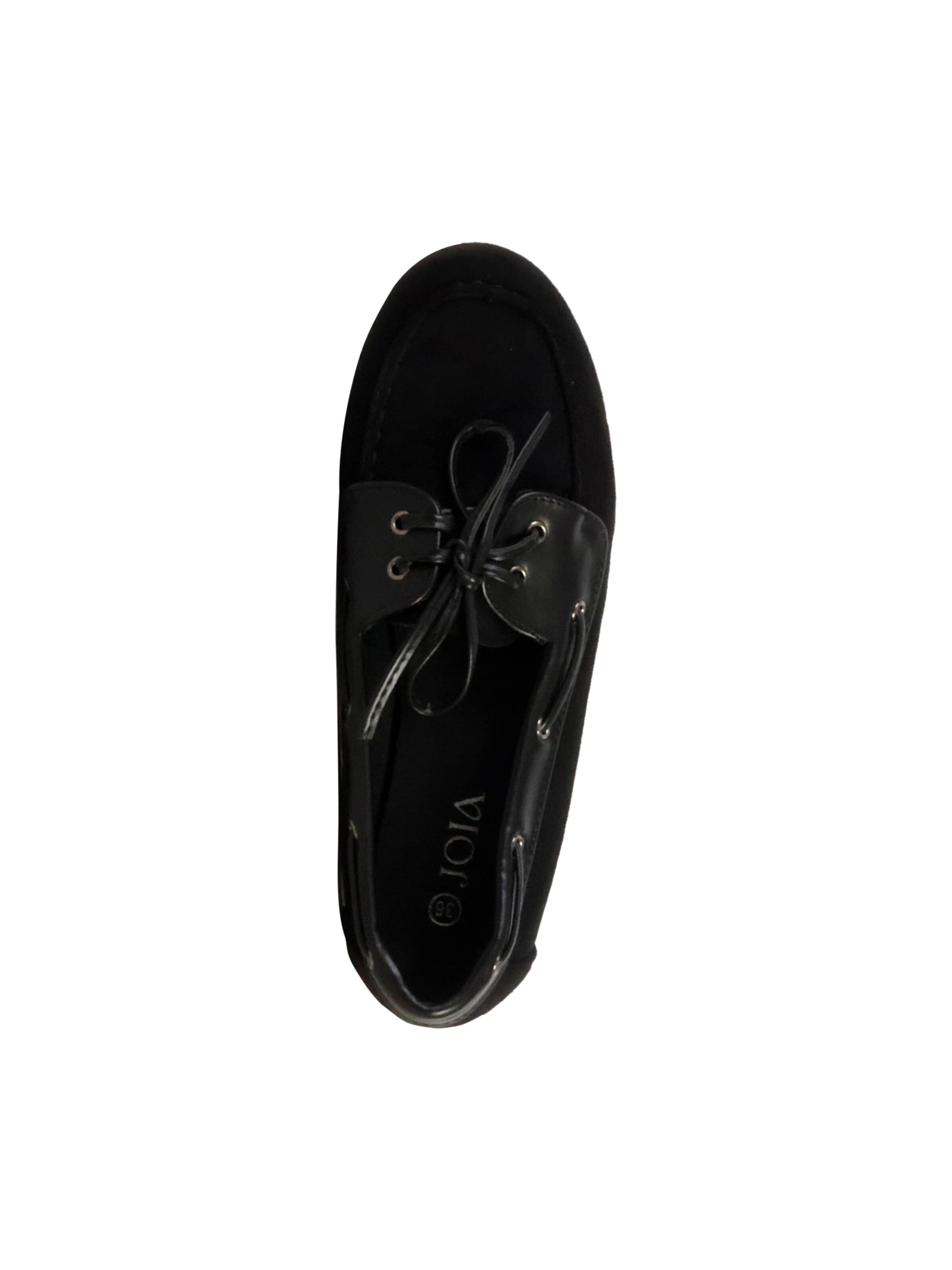 Joia Classic Flats 'Schnür-Mokassins' in Black