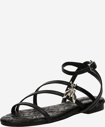 juoda PATRIZIA PEPE Basutės su dirželiais: priekis