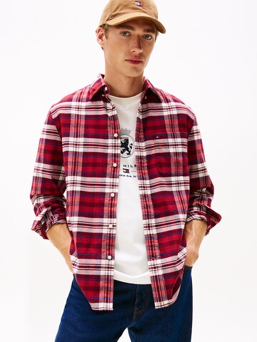 TOMMY HILFIGER Regular fit Overhemd in Rood: voorkant